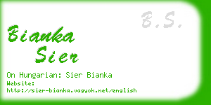 bianka sier business card